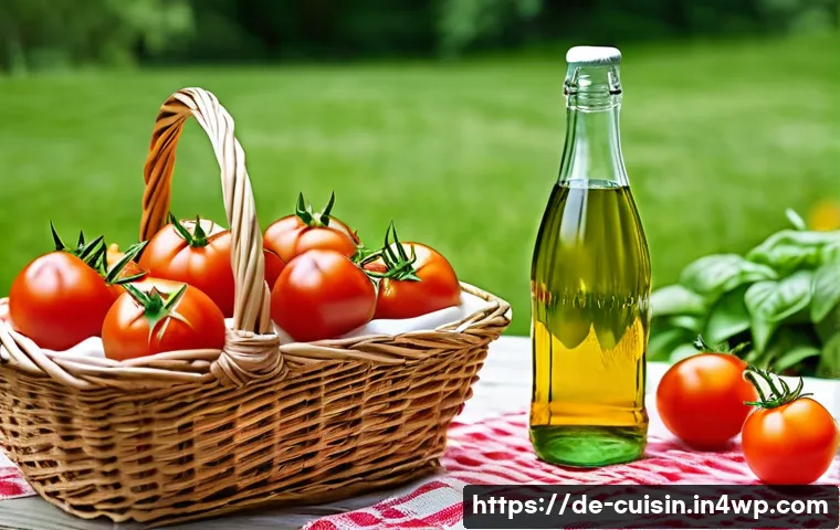 물 절약 요리를 위한 피크닉 메뉴 - A vibrant picnic scene in a sunny German park featuring a rustic wooden table laid out with a fresh ...